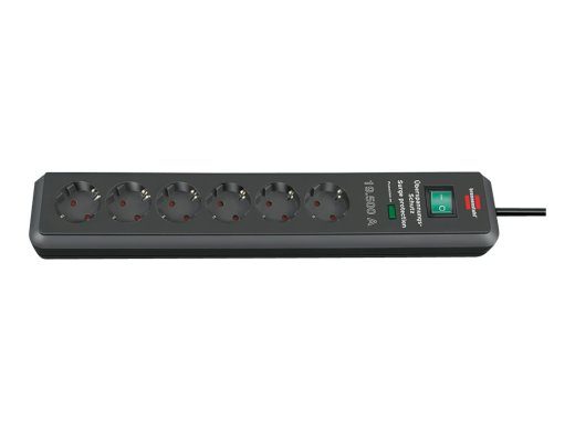 brennenstuhl Secure-Tec 19.500A Pingelülitus 6-kontakt 16A must