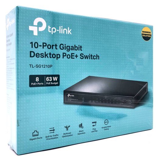 TP-Link TL-SG1210P 10-portų Gigabit PoE+ keitiklis