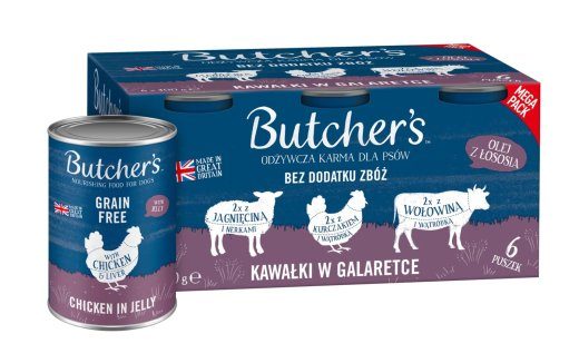 BUTCHER'S Original Mega pack segatud tükid želees - märg koeratoit - 6 x 400g