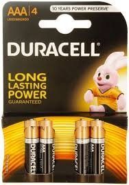 Duracell AAA MN2400 Alkaline LR03 1.5V Baterijos 4vnt