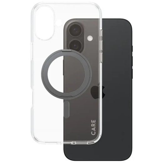 PanzerGlass CARE Kickstand Sort Apple iPhone 16 Plus jaoks