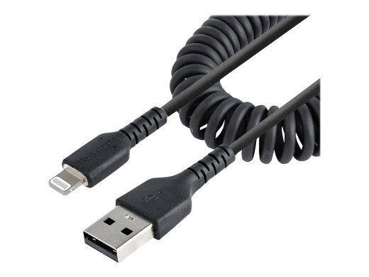 StarTech.com 1m (3ft) USB to Lightning Kaabel, MFi Sertifikaat, Kootud iPhone Laadimkaabel, Must, Vastupidav ja Paindlik TPE Jacket Aramid Kiud, Heav