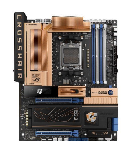 Emaplaat ASUS AMD X870E Socket AM5 ATX RAM DDR5-SDRAM 4xSlots Wi-Fi Jah Bluetooth Jah 5xM.2 (M) pesade arv ROGCROSSHAIR2006