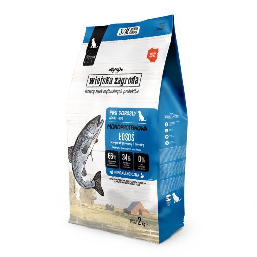 WIEJSKA ZAGRODA Monoprotein Lõhe - kuiv koeratoit - 2kg