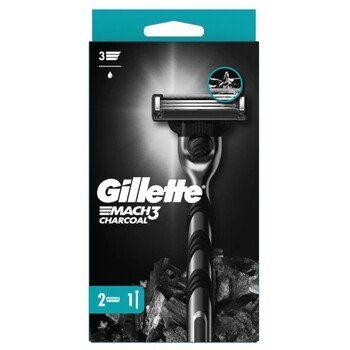 Mach3 Charcoal - razor + 2 replacement heads