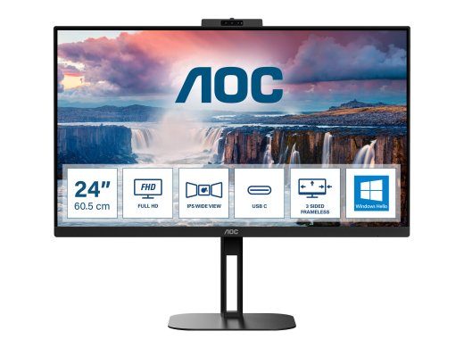 AOC Value-line 24V5CW/BK 24 IPS 1920 x 1080 (Full HD) HDMI DisplayPort USB-C 75Hz prijungimo ekranas