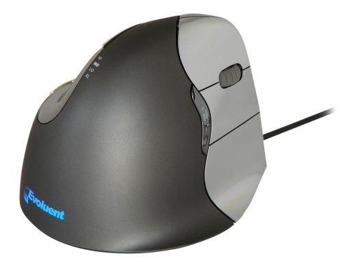 Evoluent VerticalMouse 4 optiline juhtmega hall-hõbedane hiir