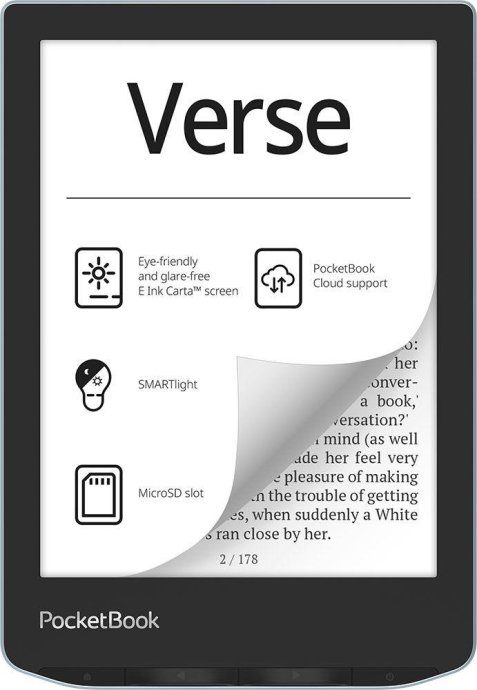 E-Reader POCKETBOOK Verse 6" 1024x758 1xUSB-C Micro SD Wireless LAN Blue PB629-2-WW