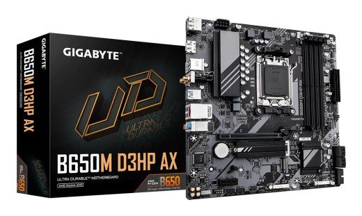 Emaplaat GIGABYTE AMD B650 Pesad AM5 micro ATX RAM DDR5-SDRAM 4xPesad Wi-Fi Jah Bluetooth Jah 2xM.2 (M) pesade arv B650M D3HP AX 1.3 B650MD3