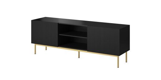 PAFOS RTV kapp kuldsel terasraamil 150x40x60 cm matt must