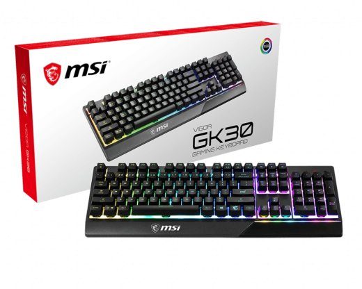 MSI Vigor GK30 mechaninė RGB klaviatūra US International