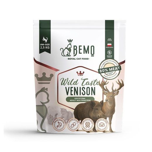 BEMO Cat Wild Taste Venison kuiv kassitoid 2,5kg