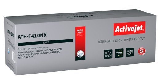 Activejet ATH-F410NX Toner (HP 410X CF410X jaoks; Canon CRG 046H K 1254C002; Supreme; 6,500 lehte; must)
