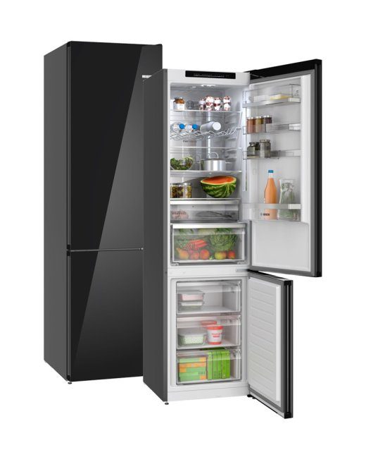 Bosch Serie 6 KGN39LBCF šaldytuvas-su-ledinuke Laisvai stovintis 363 L C Juoda