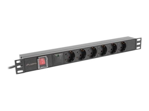 Langer 6-Outlet Võimsusjaotusühik 16A Must 2m