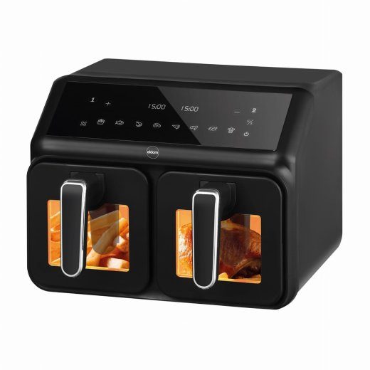 Dvigubas be riebalų keptuvas, 2200 W, talpa 8 l, LED ekranas