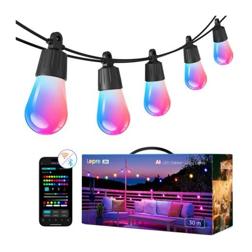 LEPRO ZB1-30 Wi-Fi ripsvlamp, 30 m