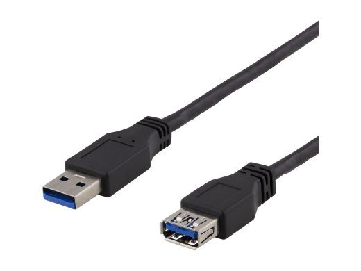 DELTACO USB3-243 3m USB Pikkuse Kaabel Must