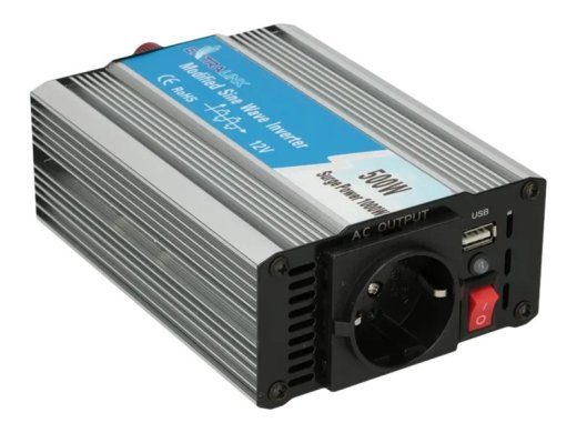 Extralink OPIM-500W DC to AC Invertor Väliskast Must Hall