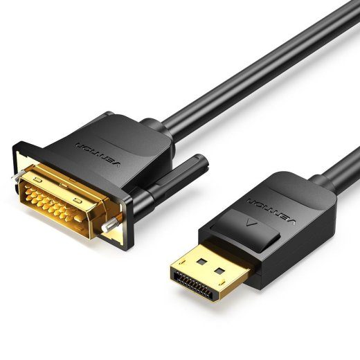 KAABEL DP DVI 1M/BLACK HAFBF VENTION