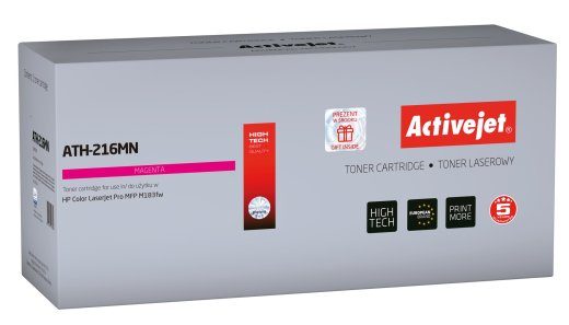 Activejet ATH-216MN Toner (HP 216A W2413A asendaja; Supreme; 850 lehekülge; punane) tšhibiga