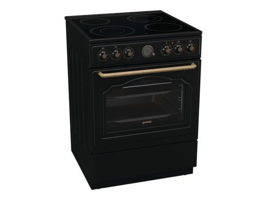 Gorenje Classic GECS6B70CLB laisvai stovintis keramikos krosnis juodos spalvos