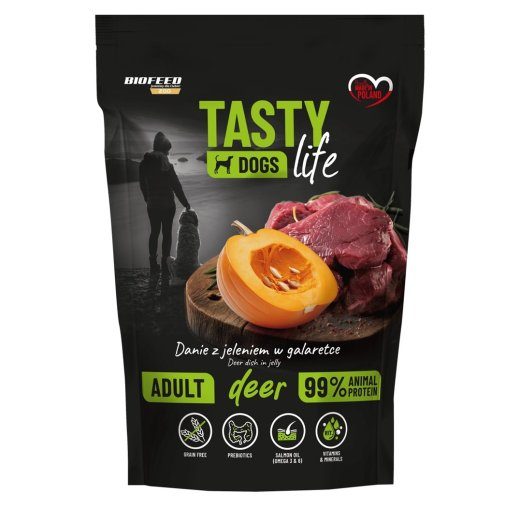 BIOFEED Maitsvad Koerad Elu Põder - märg koeratoit - 150g