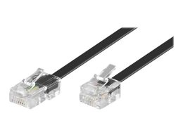 10m Black Goobay Western Phone/Network Cable