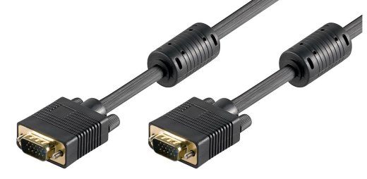 SVGA HD15 2m V-V su.ferrit šerd. Double Shielded Juodas