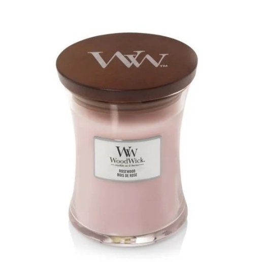 Lõhnatatud Küünla, Väike WOODWICK Rosewood, 1 tükk