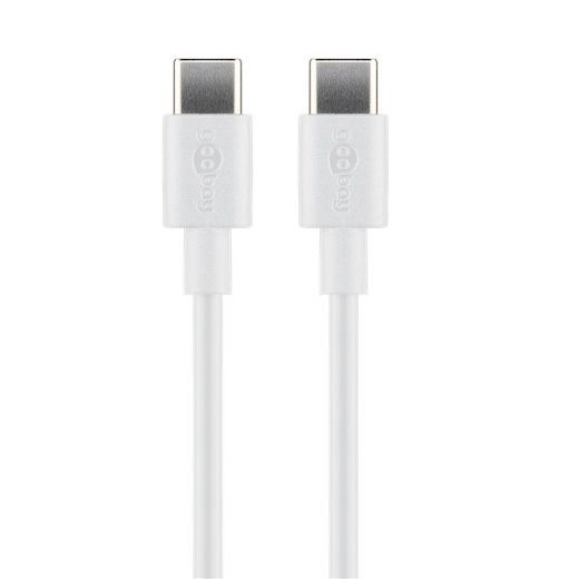goobay USB-C į USB-C kabelis 2m baltas