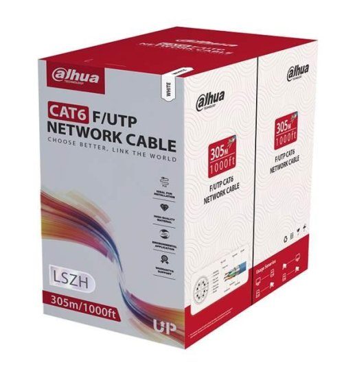 KAABEL CAT6 UTP 305M VALGE/PFM923I-6FN-CD-WHITE DAHUA