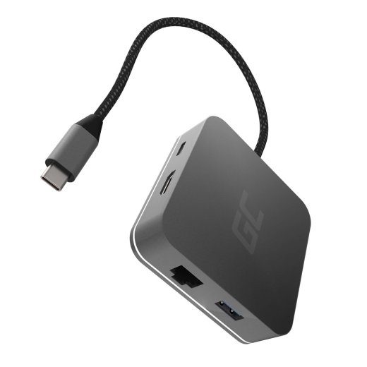 Green Cell AK61 Sülearvuti Dock/Port Replicator USB 3.2 Gen 1 Type-C Hõbedane