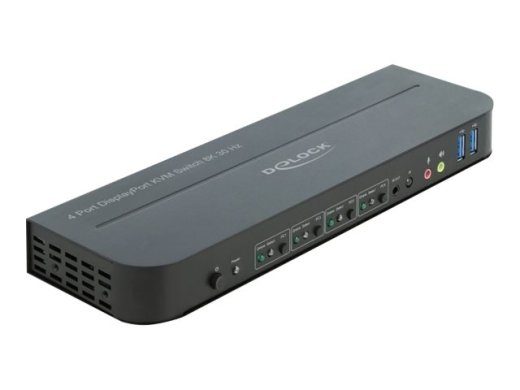 DeLock DisplayPort 1.4 KVM 8K 30 Hz USB 3.0 ja audio KVM/audio/USB lüliti lauakompuuter