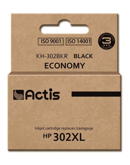 Actis KH-302BKR tint (HP 302XL F6U68AE asendaja; Premium; 15 ml; must)