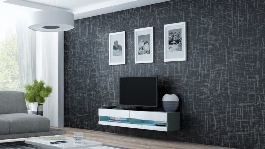 Cama TV-statiiv VIGO NEW 30/140/40 hall/valge läik