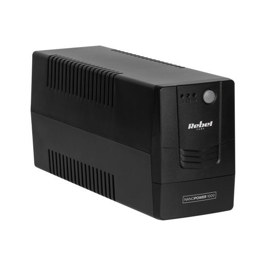 REBEL UPS Nanopower 1000 Uninterruptible Power Supply (UPS) Line-Interactive 1000 VA 600 W 2 AC Outlets