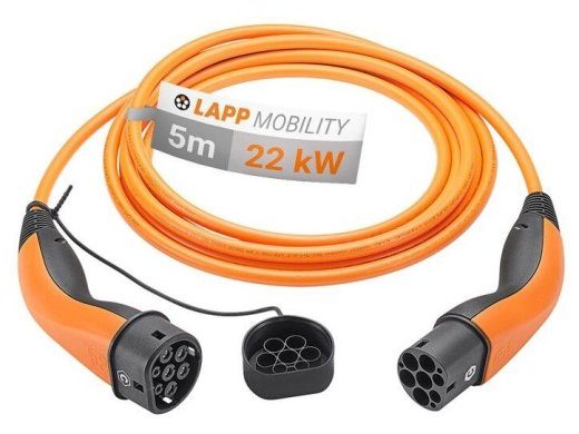 Lapp Mobility tüüp 2 laadimiskaabel kuni 22 kW 5m oranž
