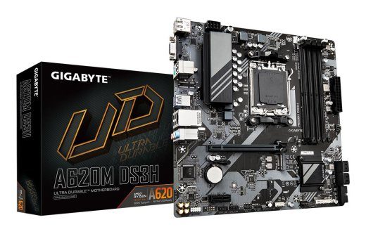 EEMALUPLAAT GIGABYTE AMD A620 Socket AM5 micro ATX RAM DDR5-SDRAM 4xSlots 1xPCI Express x1 slots 1xPCI Express x16 slots 1xNumber of M.2 (M) slots A6