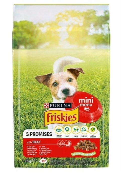 FRISKIES Mini Menu Beef with Vegetables - kuiv koeratoit - 1.5 kg