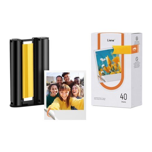Liene Amber 3x3" isekleepuv fotopaber, 40 lehte + 1 täitekomplekt