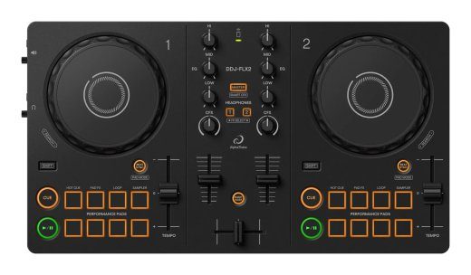 AlphaTheta (Pioneer DJ) DDJ-FLX2 - DJ kontroller 2 kanalit, must