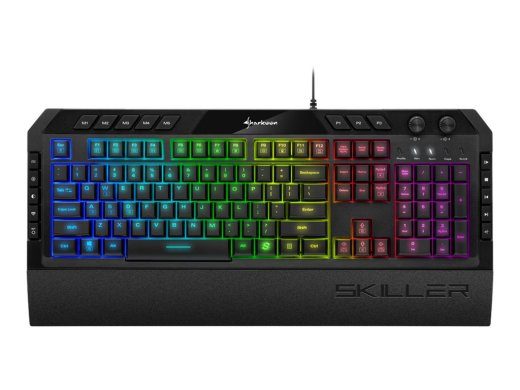 Sharkoon SKILLER SGK5 saksa kummikuppel RGB klaviatuur kaablitega