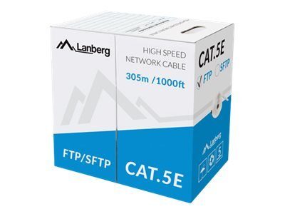LANBERG LCF5-11CC-0305-S FTP voolikuga kaabel CCA 100Mb/s 305m hall