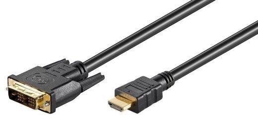 HDMI 19 - DVI-D 18+1 1m M-M skiriamoji geba: HDTV iki
