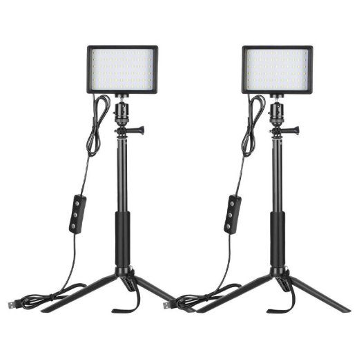 Neewer ZC-10S komplekt, kaks lambi LED + filtrid + tripoodid