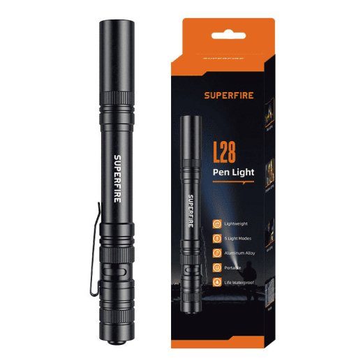 Superfire L28 taskulamp, 121 lm, 5W, 52 m, 5 režiimi