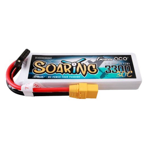 Gens ace G-Tech Soaring 3300mAh 11.1V 30C 3S1P Lipo Battery Pack XT90 pistikuga