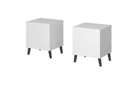 Cama öökapilaud NOVA 44x40x52 valge matt