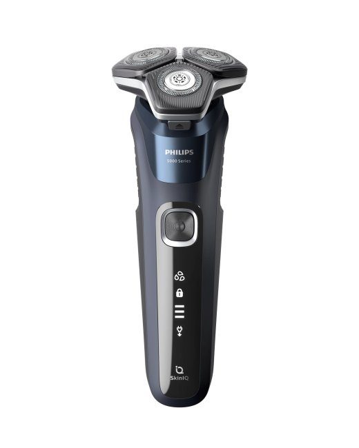 Philips Series 5000 wet and dry electric shaver S5885/10, SkinIQ, SteelPrecision blades, 360-D flexible heads, PowerAdapt Sensor